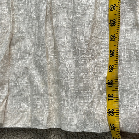 Vintage 1980s Sakowitz Elegant Cream Pleated Midi Skirt High Rise Cottagecore - Picture 7 of 7